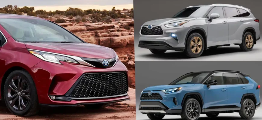 Автомобили Toyota моделей RAV4, Corolla Cross и Highlander, пригнанные из Китая