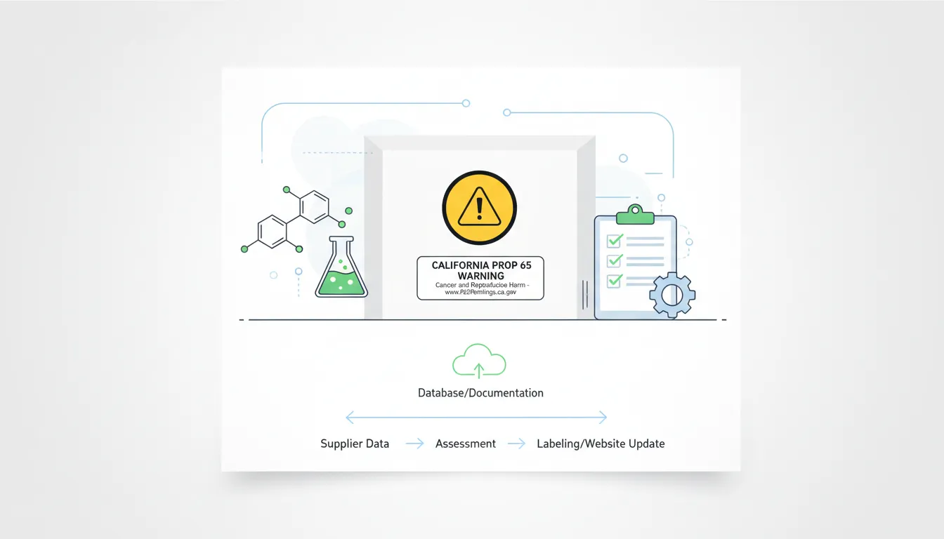 California Prop 65 warning label and compliance requirements for products sold in California