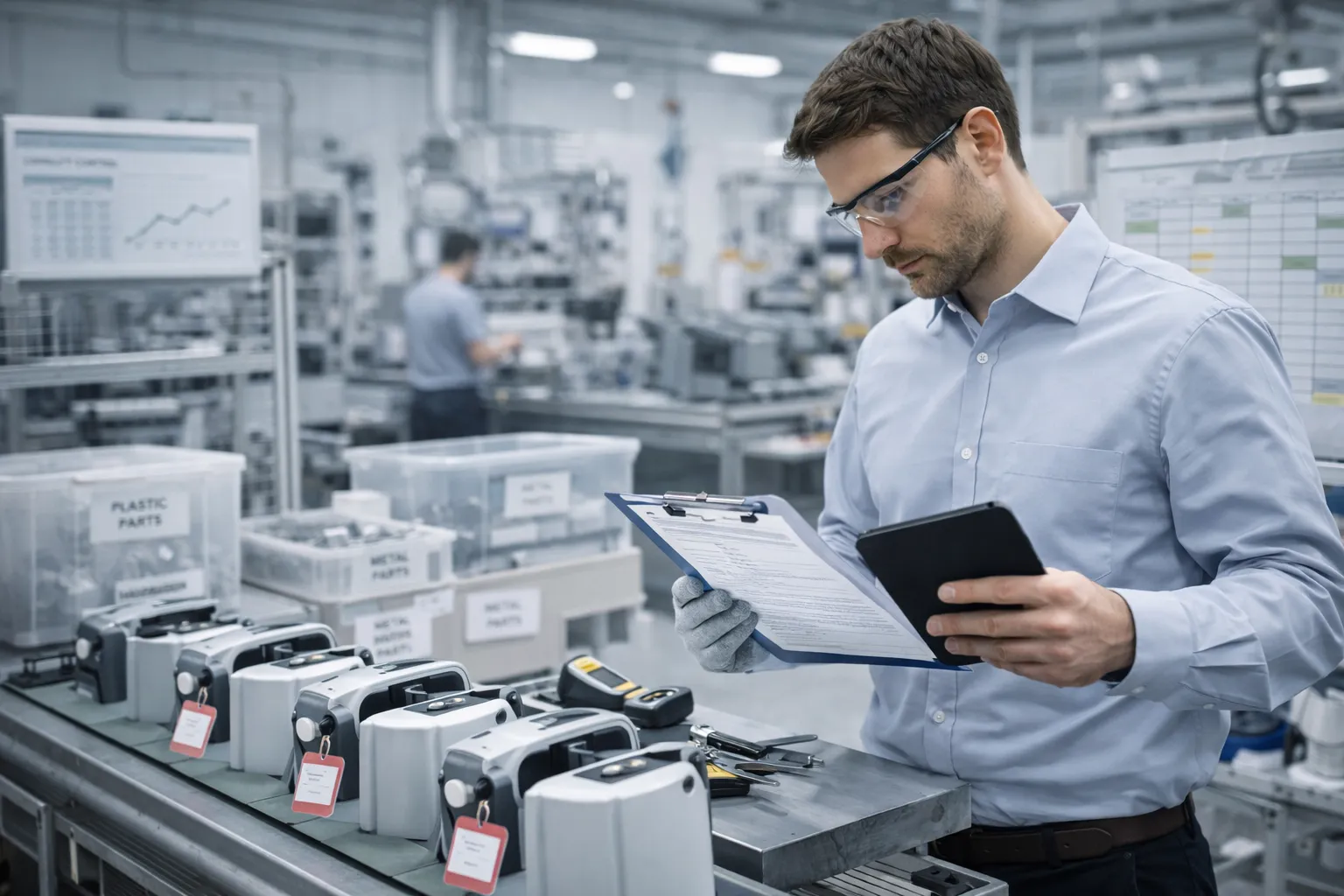 factory audit process checklist and supplier audit evaluation in manufacturing facility