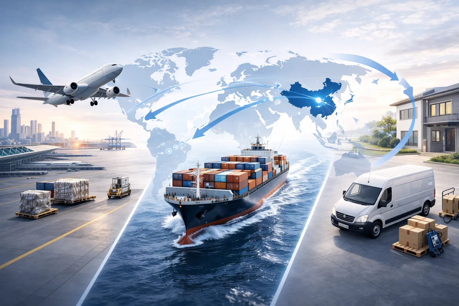 Shipping from China delivery timeline by air freight, sea freight, express courier and China Post