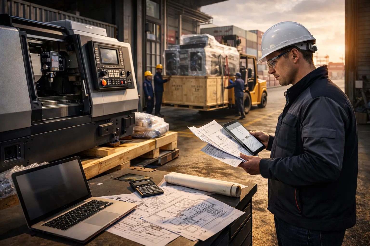 поставка станков из Китая для бизнеса процесс заказа оборудования проверка завода логистика и запуск станка на производстве